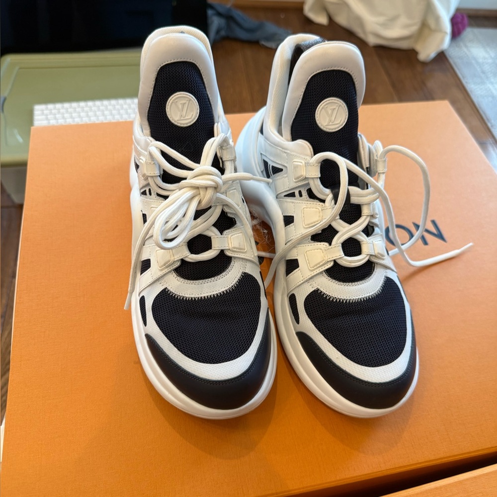 Louis Vuitton Black and White Sneakers